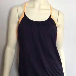 Lululemon no limits tank top black swan creamsicle